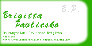 brigitta pavlicsko business card